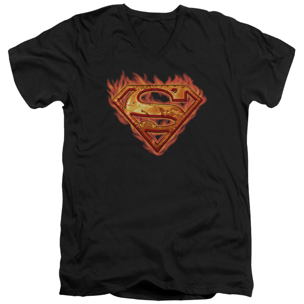 Superman Hot Metal - Men's V-Neck T-Shirt Men's V-Neck T-Shirt Superman