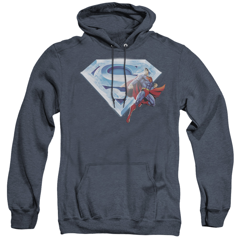 Superman Superman & Crystal Logo - Heather Pullover Hoodie Heather Pullover Hoodie Superman