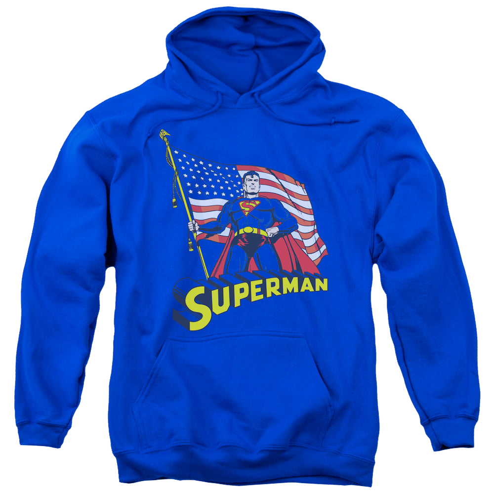 Superman American Flag - Pullover Hoodie Pullover Hoodie Superman