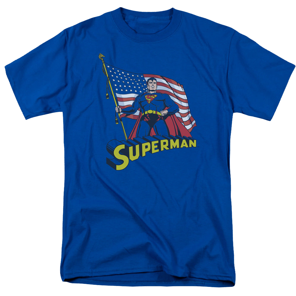 Superman American Flag - Men's Regular Fit T-Shirt Men's Regular Fit T-Shirt Superman