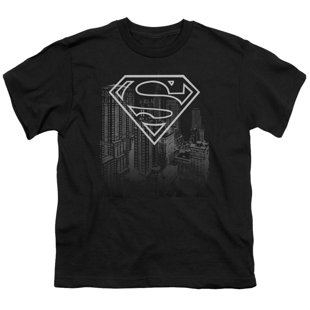 Superman Skyline - Youth T-Shirt Youth T-Shirt (Ages 8-12) Superman