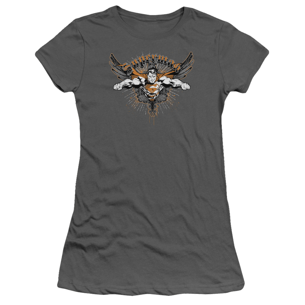 Superman Take Wing - Juniors T-Shirt Juniors T-Shirt Superman
