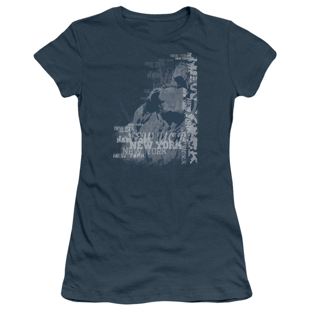 Superman Super City - Juniors T-Shirt Juniors T-Shirt Superman
