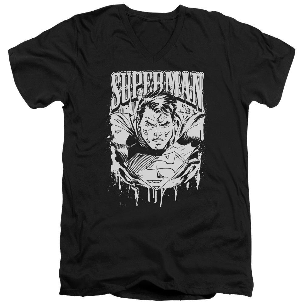 Superman Super Metal - Men's V-Neck T-Shirt Men's V-Neck T-Shirt Superman