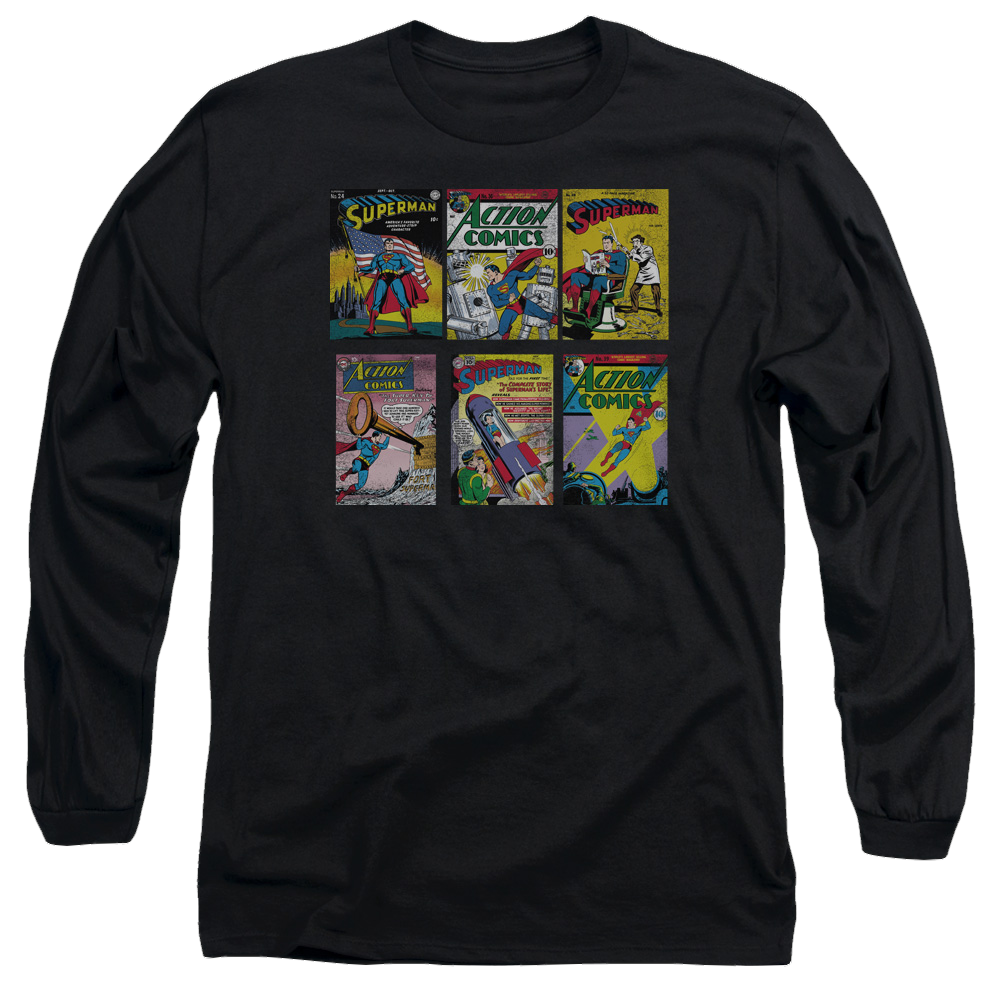 Superman Sm Covers - Men's Long Sleeve T-Shirt Men's Long Sleeve T-Shirt Superman