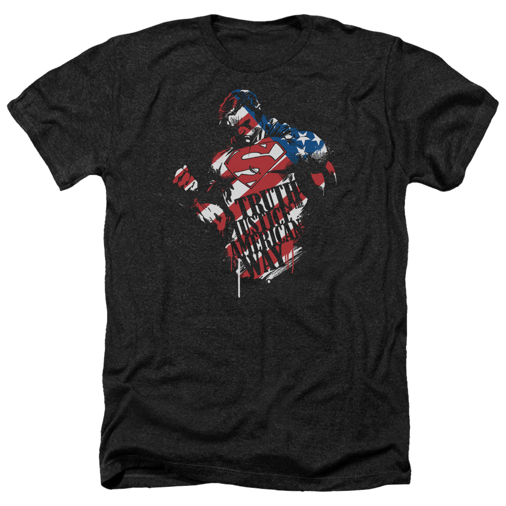 Superman The American Way - Men's Heather T-Shirt Men's Heather T-Shirt Superman