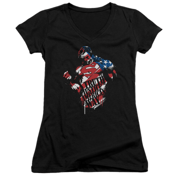 Superman The American Way - Juniors V-Neck T-Shirt Juniors V-Neck T-Shirt Superman