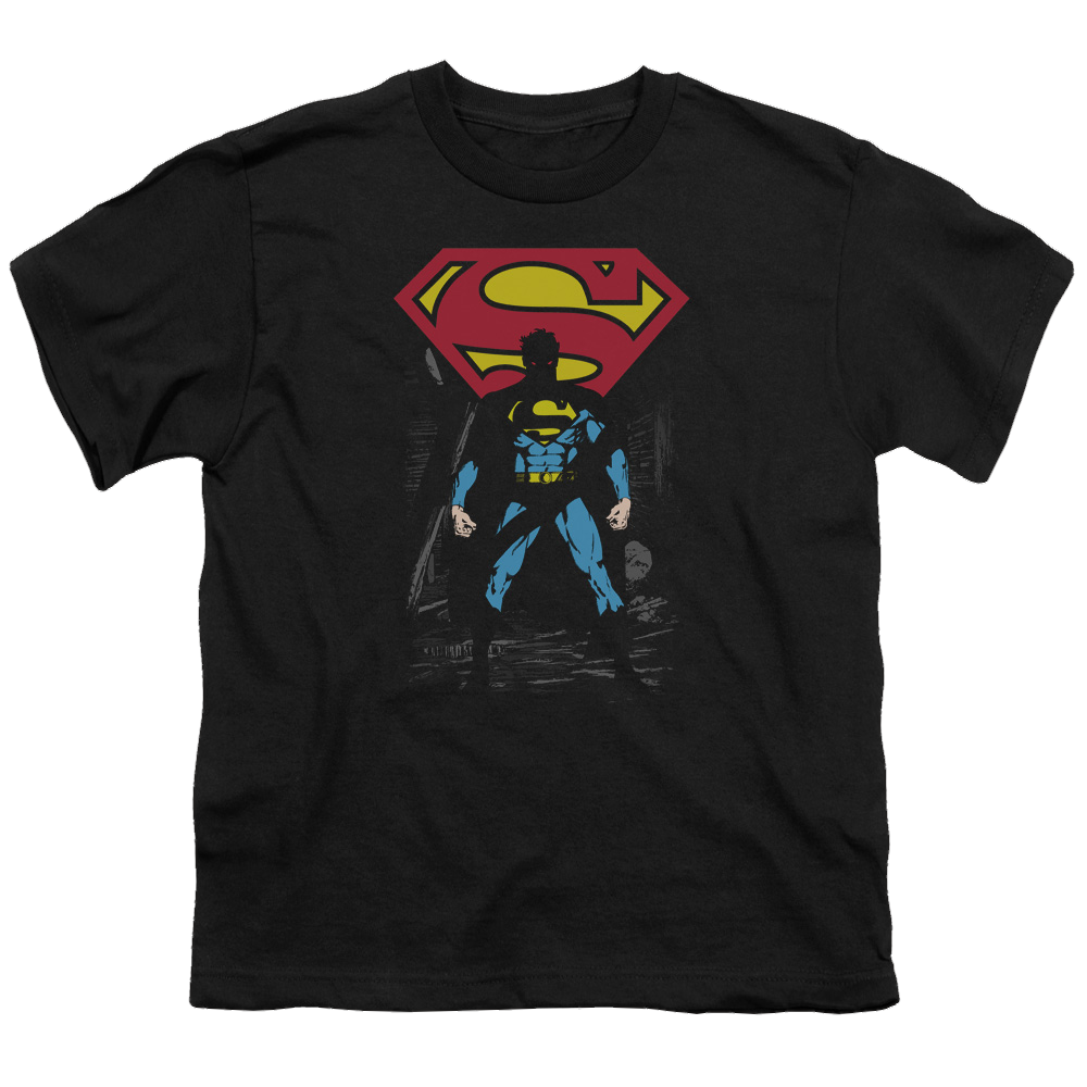 Superman Dark Alley - Youth T-Shirt Youth T-Shirt (Ages 8-12) Superman