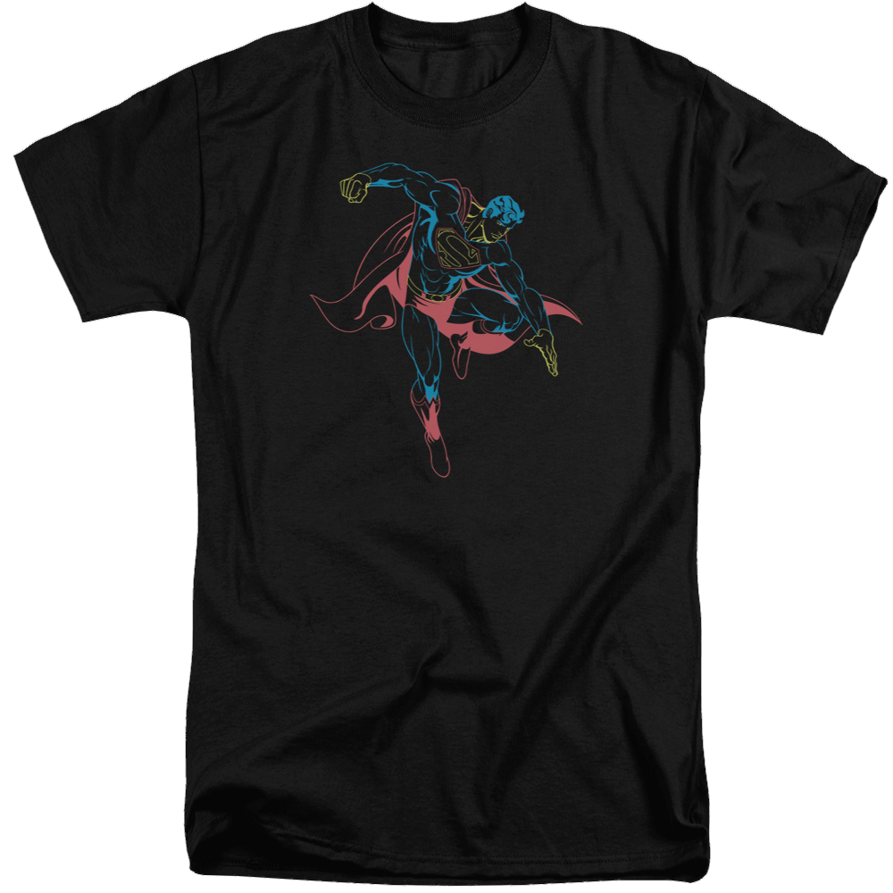 Superman Neon Superman - Men's Tall Fit T-Shirt Men's Tall Fit T-Shirt Superman