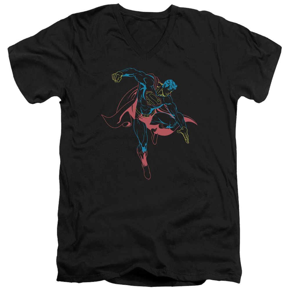 Superman Neon Superman - Men's V-Neck T-Shirt Men's V-Neck T-Shirt Superman