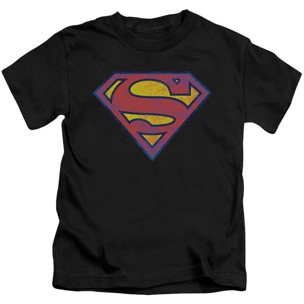Superman Sm Neon Distress Logo - Kid's T-Shirt Kid's T-Shirt (Ages 4-7) Superman