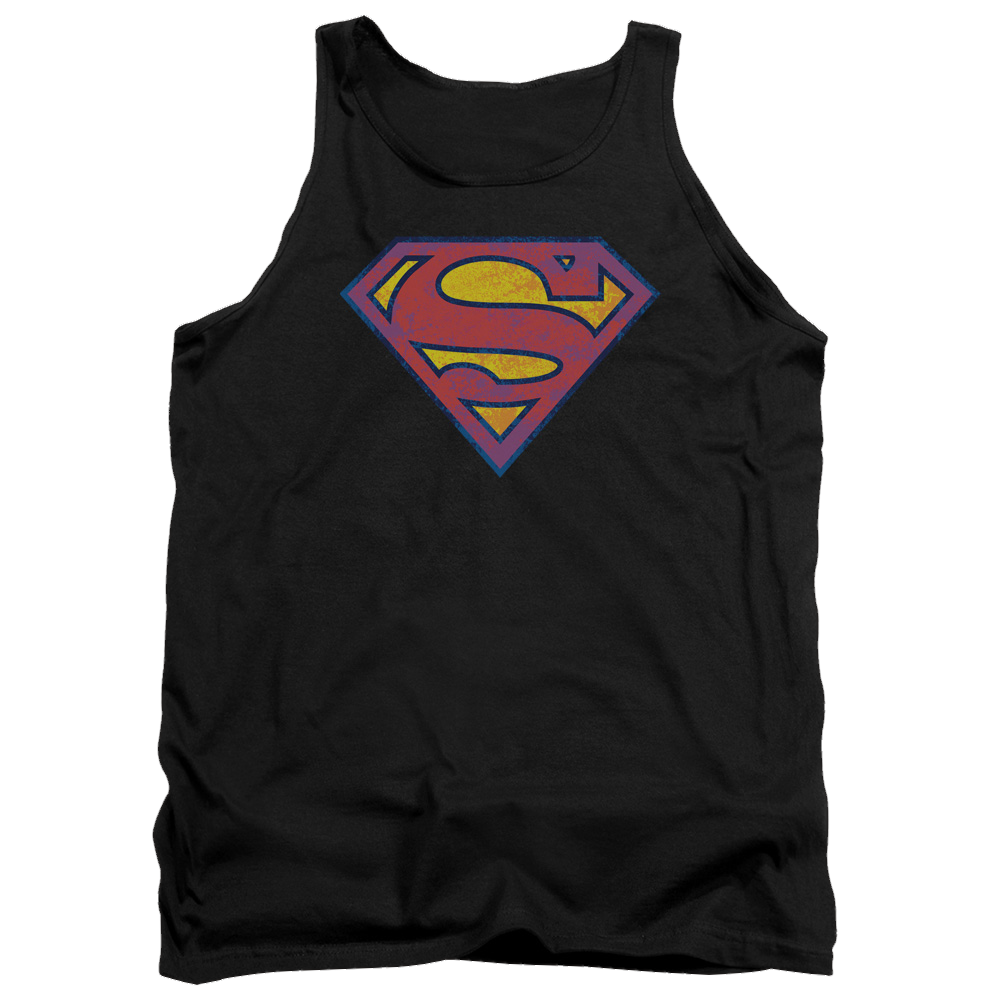 Superman Sm Neon Distress Logo - Men's Tank Top Men's Tank Superman