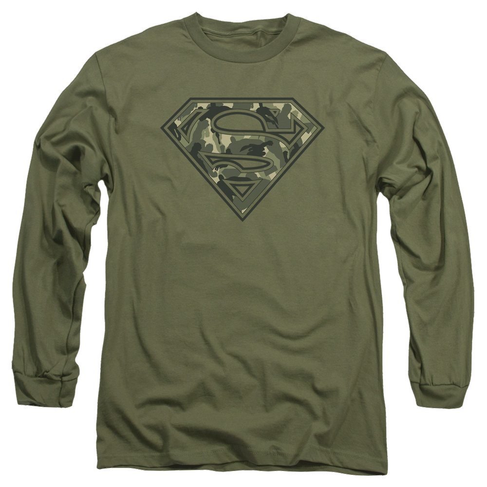 Superman Super Camo - Men's Long Sleeve T-Shirt Men's Long Sleeve T-Shirt Superman