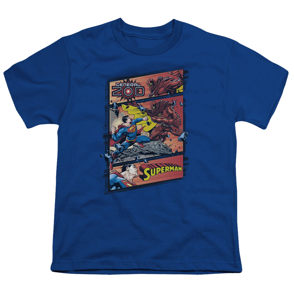 Superman Superman Vs Zod - Youth T-Shirt Youth T-Shirt (Ages 8-12) Superman