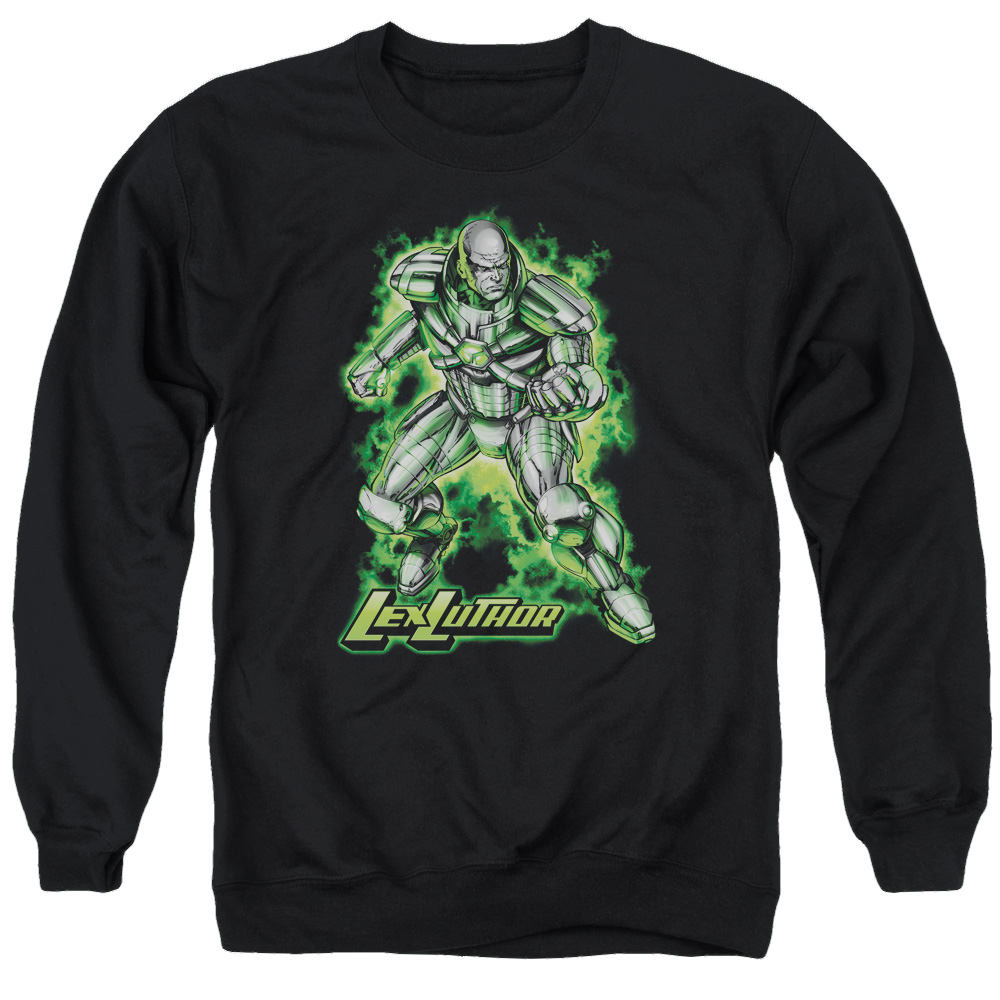 Superman Kryptonite Powered - Men's Crewneck Sweatshirt Men's Crewneck Sweatshirt Superman