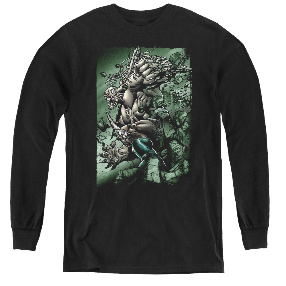 Superman Doomsday Destruction - Youth Long Sleeve T-Shirt Youth Long Sleeve T-Shirt Superman