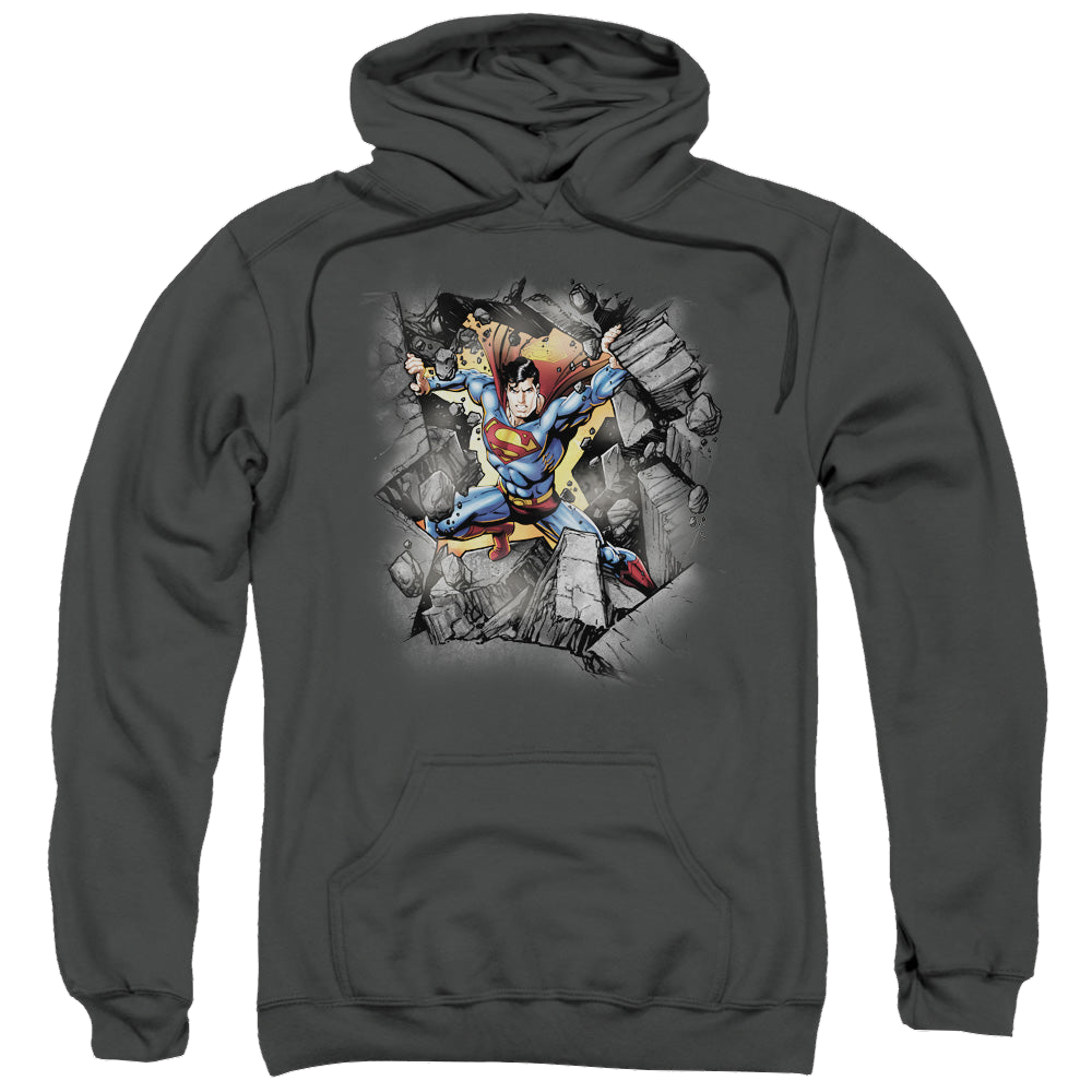 Superman Break On Through - Pullover Hoodie Pullover Hoodie Superman