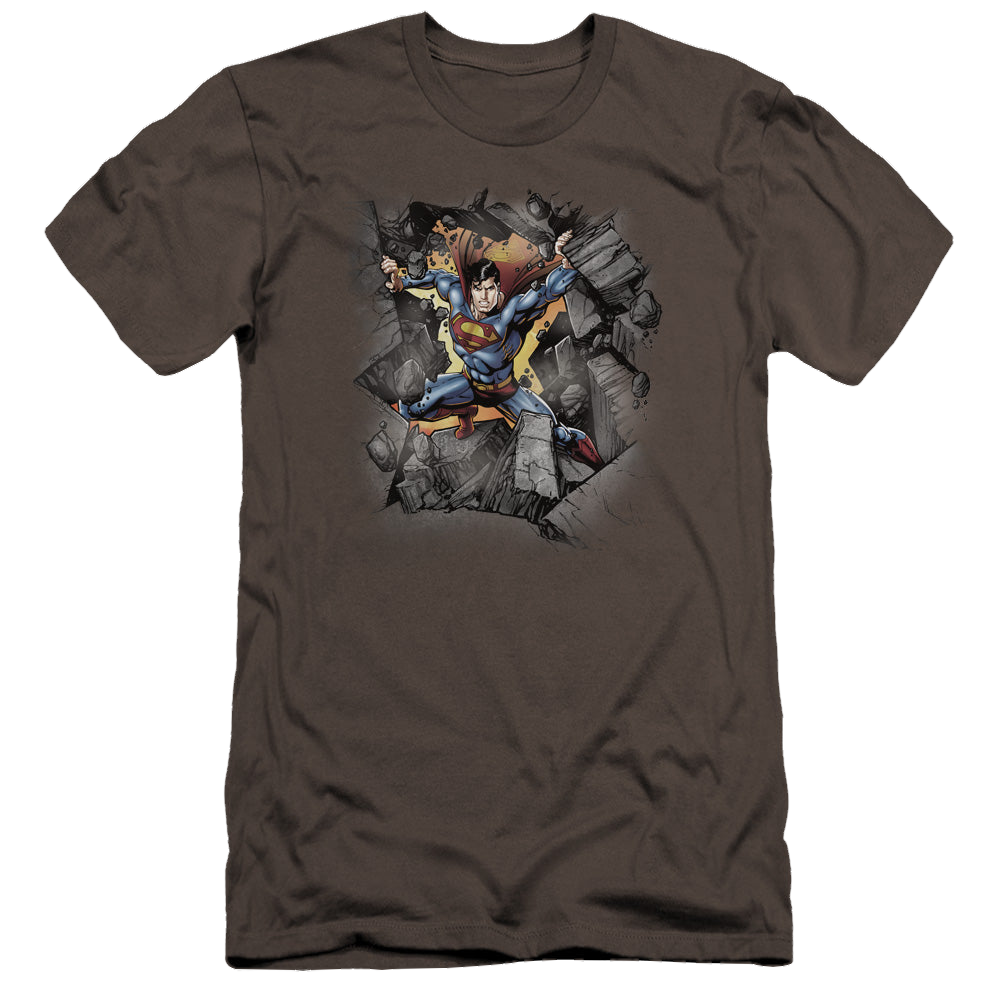Superman Break On Through - Men's Premium Slim Fit T-Shirt Men's Premium Slim Fit T-Shirt Superman