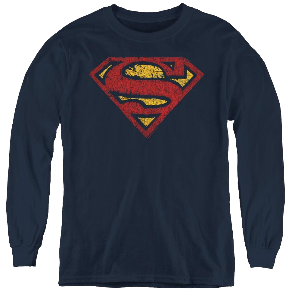 Superman Crackle S - Youth Long Sleeve T-Shirt Youth Long Sleeve T-Shirt Superman