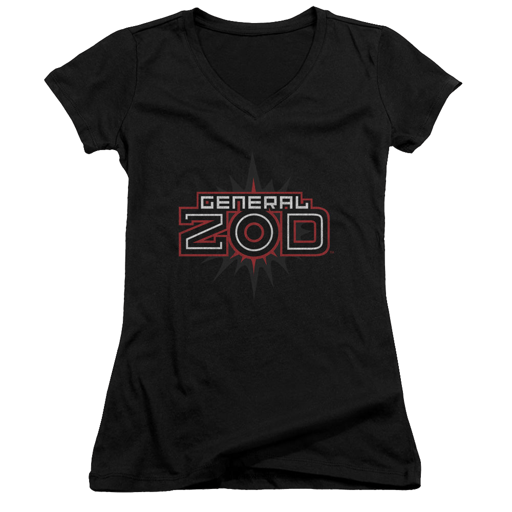 Superman Zod Logo - Juniors V-Neck T-Shirt Juniors V-Neck T-Shirt Superman