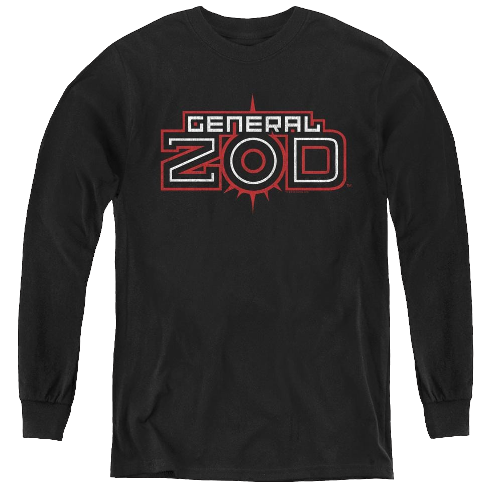 Superman Zod Logo - Youth Long Sleeve T-Shirt Youth Long Sleeve T-Shirt Superman