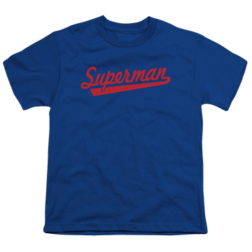 Royal youth t-shirt for ages 8 to 12 with Superman S Tail graphic