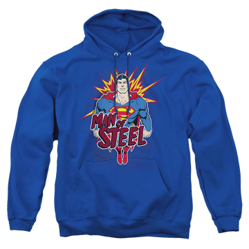 Royal pullover hoodie with Superman Steel Pop graphic