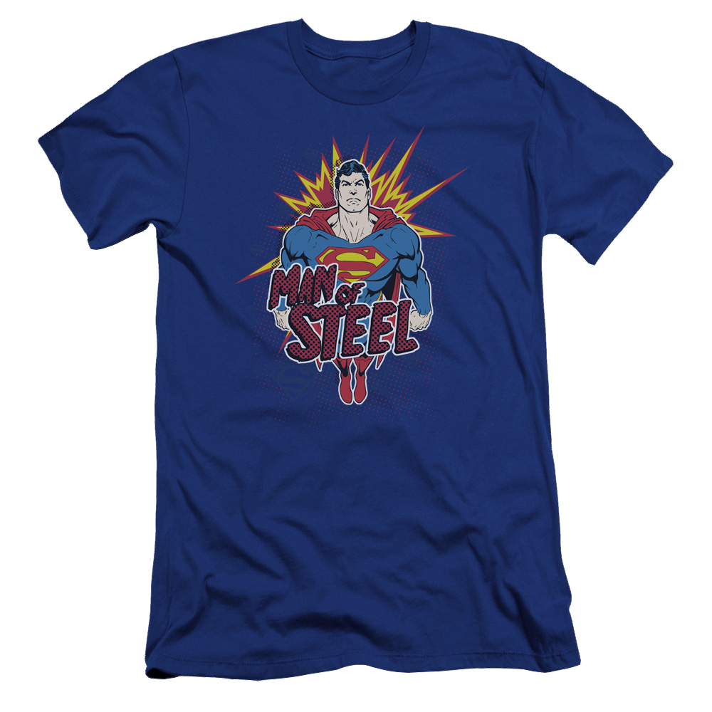 Superman Steel Pop - Men's Premium Slim Fit T-Shirt Men's Premium Slim Fit T-Shirt Superman