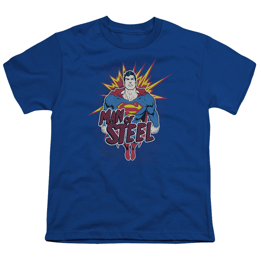 Superman Steel Pop - Youth T-Shirt Youth T-Shirt (Ages 8-12) Superman