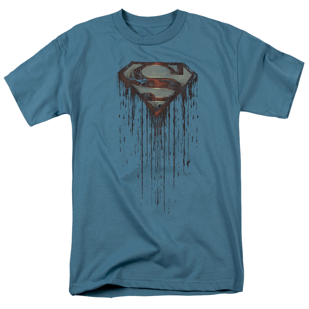 Superman Shield Drip - Men's Regular Fit T-Shirt Men's Regular Fit T-Shirt Superman