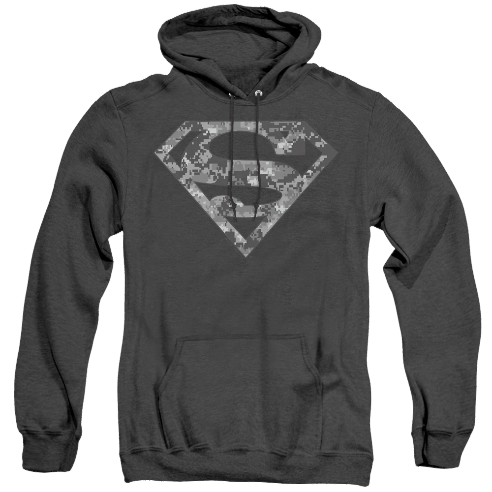 Superman Urban Camo Shield - Heather Pullover Hoodie Heather Pullover Hoodie Superman