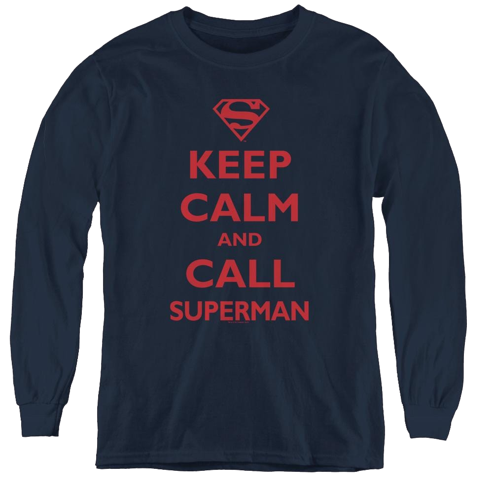 Superman Call Superman - Youth Long Sleeve T-Shirt Youth Long Sleeve T-Shirt Superman