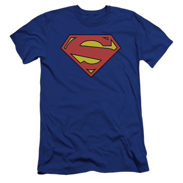 Royal men's premium slim fit t-shirt with Superman New 52 Shield graphic