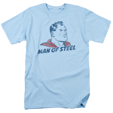 Light blue men's regular fit t-shirt with Superman The Man graphic