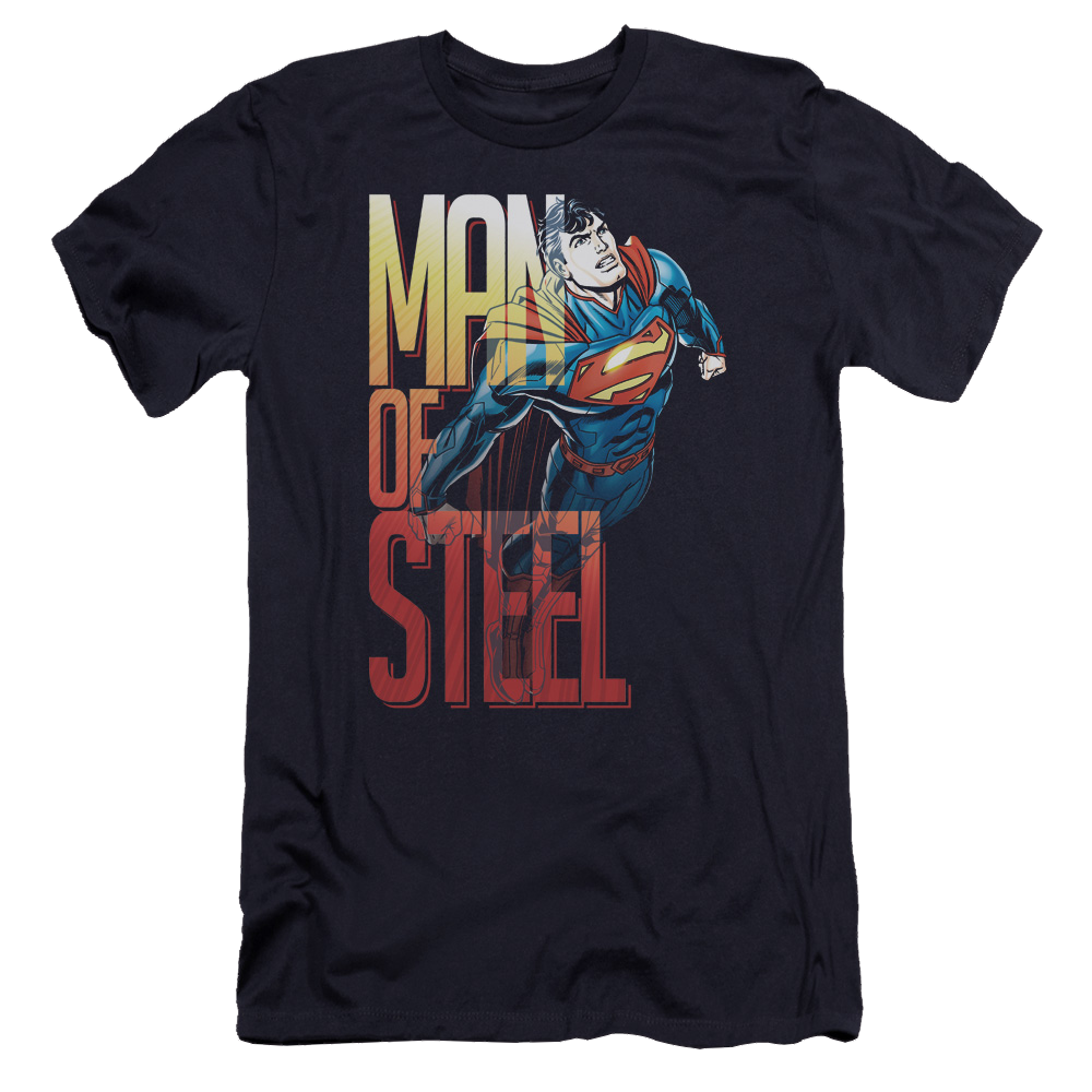Superman Steel Flight - Men's Premium Slim Fit T-Shirt Men's Premium Slim Fit T-Shirt Superman