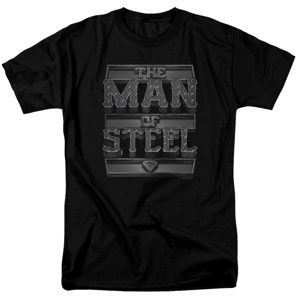 Superman Steel Text - Men's Regular Fit T-Shirt Men's Regular Fit T-Shirt Superman