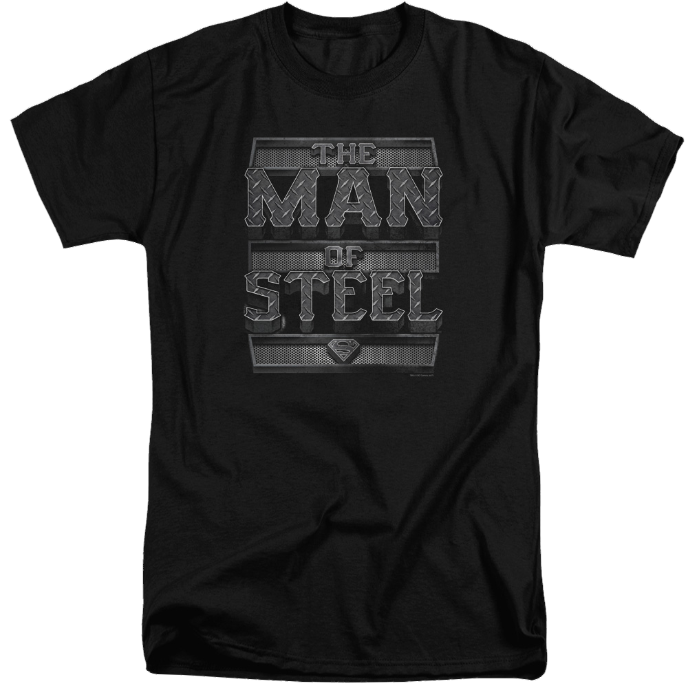 Superman Steel Text - Men's Tall Fit T-Shirt Men's Tall Fit T-Shirt Superman