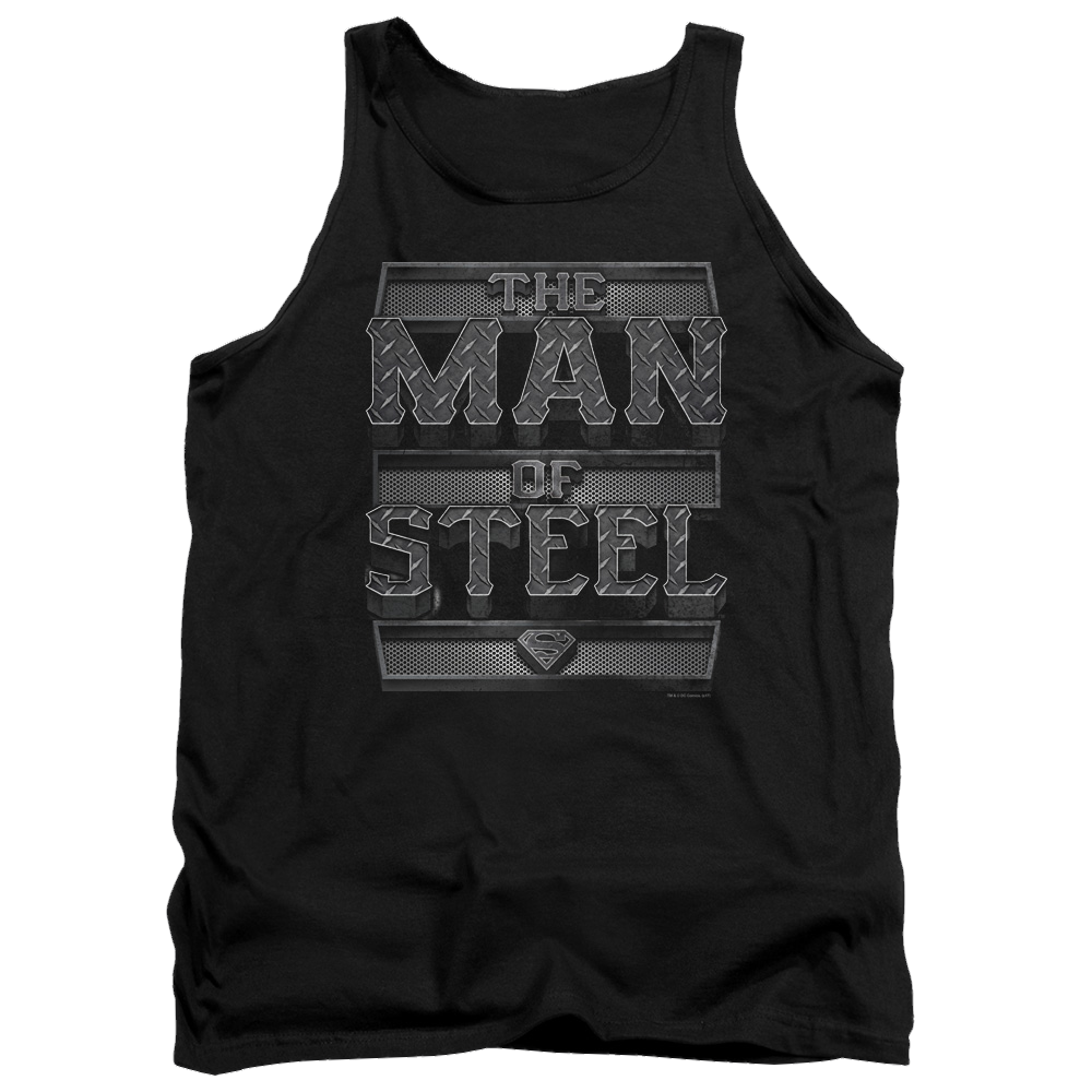 Superman Steel Text - Men's Tank Top Men's Tank Superman