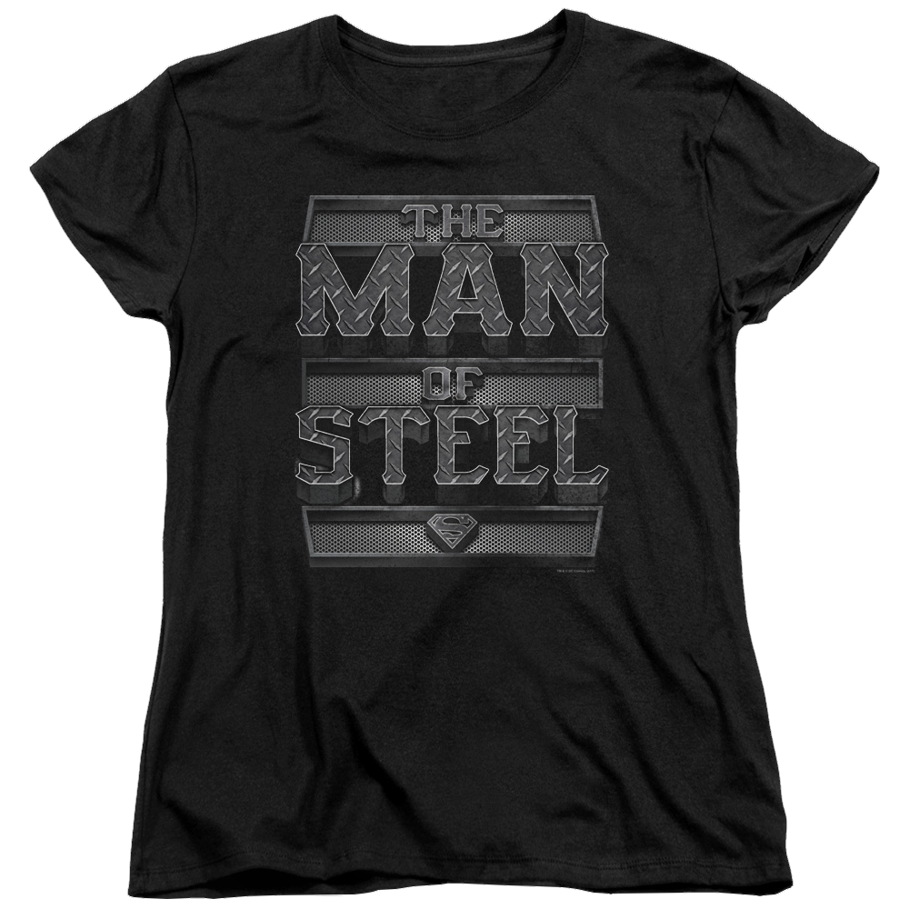 Superman Steel Text - Women's T-Shirt Women's T-Shirt Superman