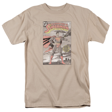 Sand men's regular fit t-shirt with Superman Taos Cover graphic