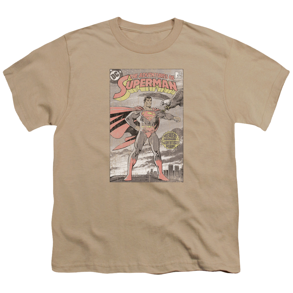 Superman Taos Cover - Youth T-Shirt Youth T-Shirt (Ages 8-12) Superman