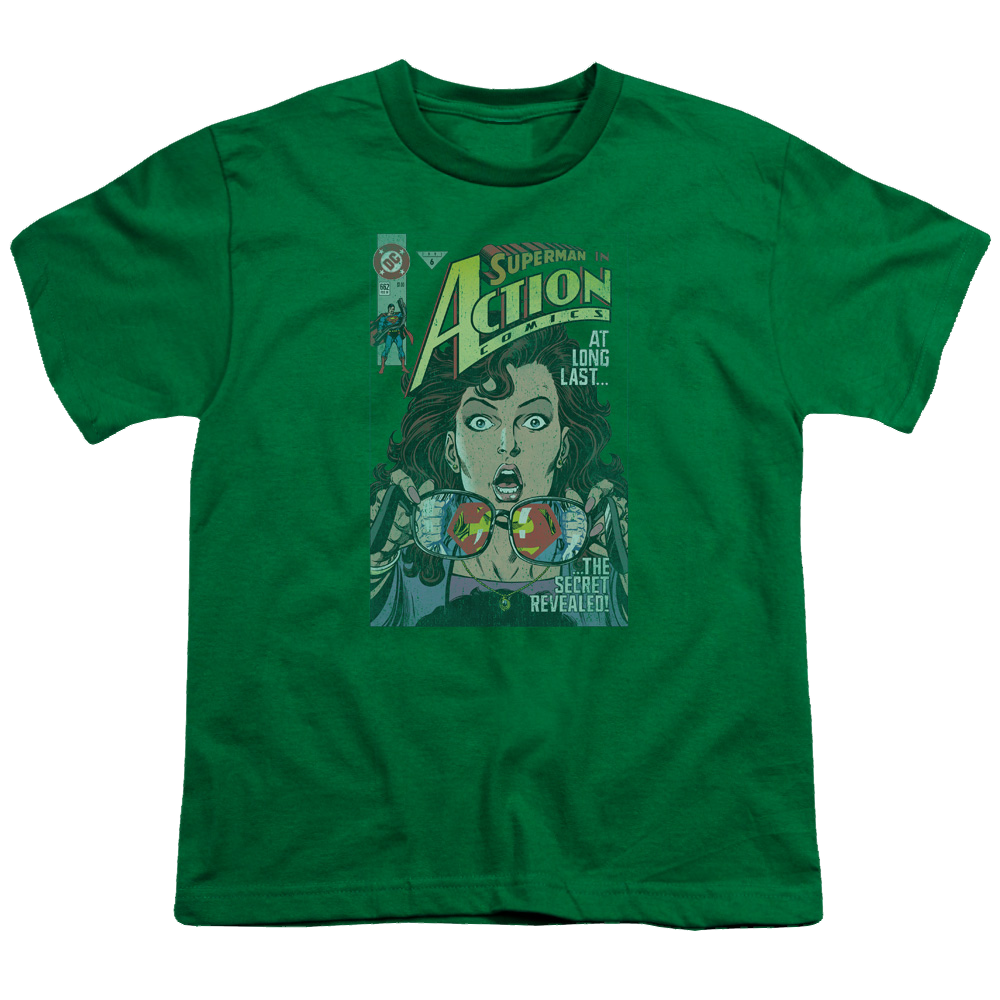 Superman Secret Revealed - Youth T-Shirt Youth T-Shirt (Ages 8-12) Superman