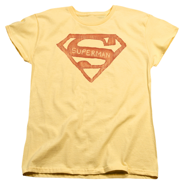 Banana women's t-shirt with Superman Roughen Shield graphic