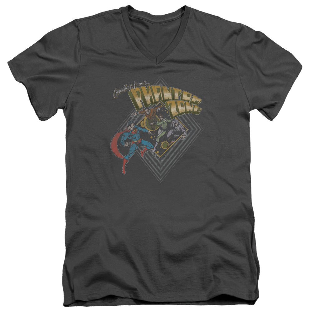 Superman Zod Greetings - Men's V-Neck T-Shirt Men's V-Neck T-Shirt Superman