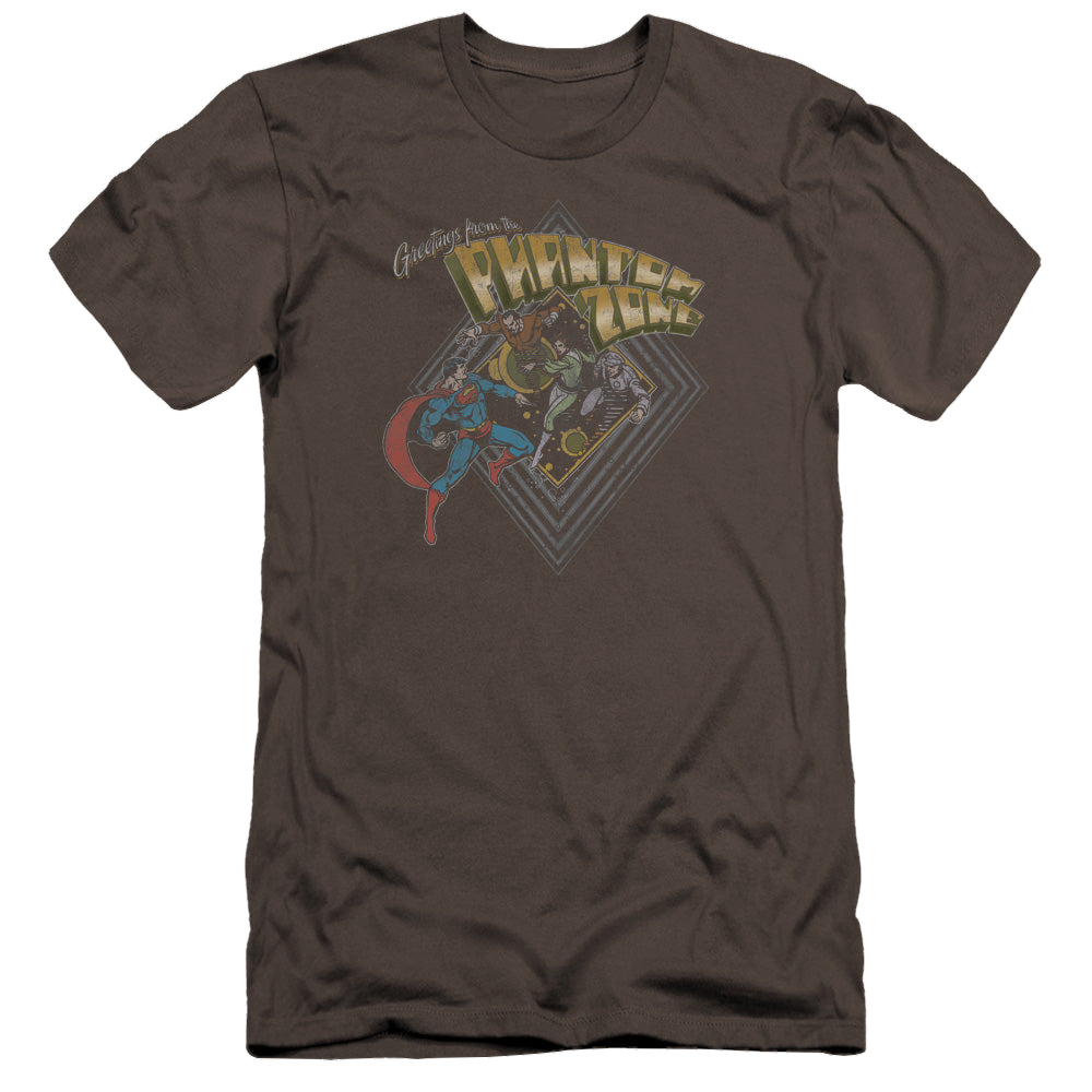 Superman Zod Greetings - Men's Premium Slim Fit T-Shirt Men's Premium Slim Fit T-Shirt Superman