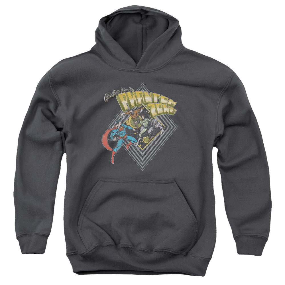 Superman Zod Greetings - Youth Hoodie Youth Hoodie (Ages 8-12) Superman
