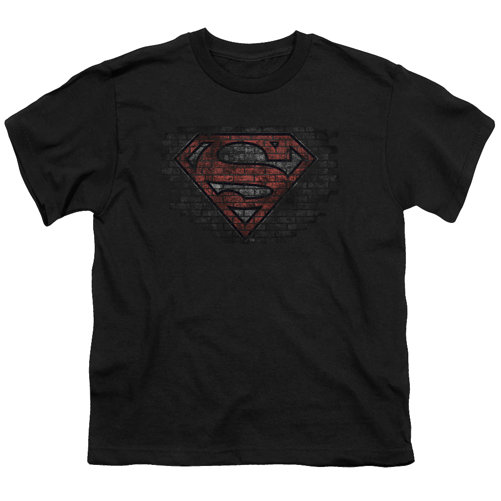 Superman Brick S - Youth T-Shirt Youth T-Shirt (Ages 8-12) Superman