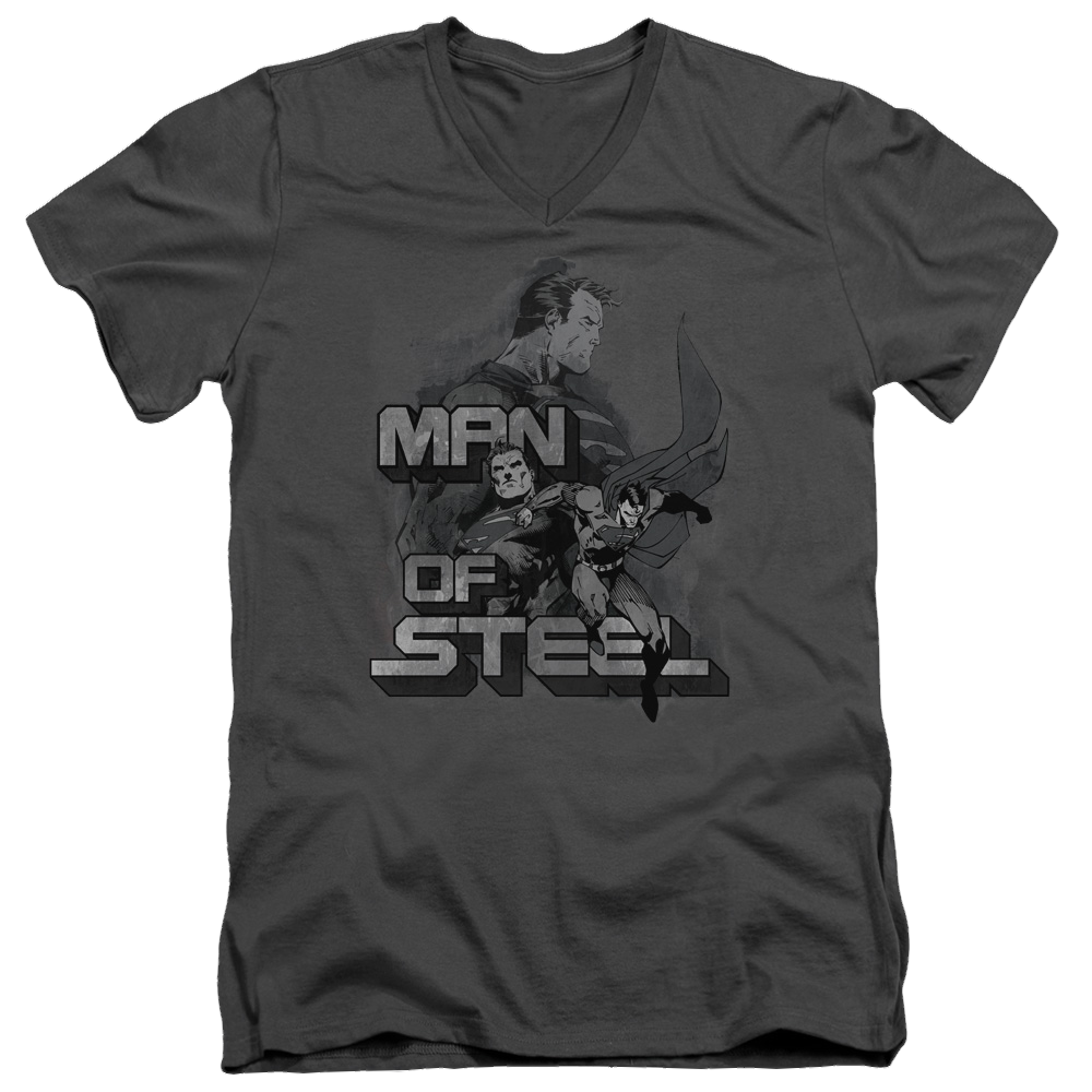 Superman Steel Poses - Men's V-Neck T-Shirt Men's V-Neck T-Shirt Superman
