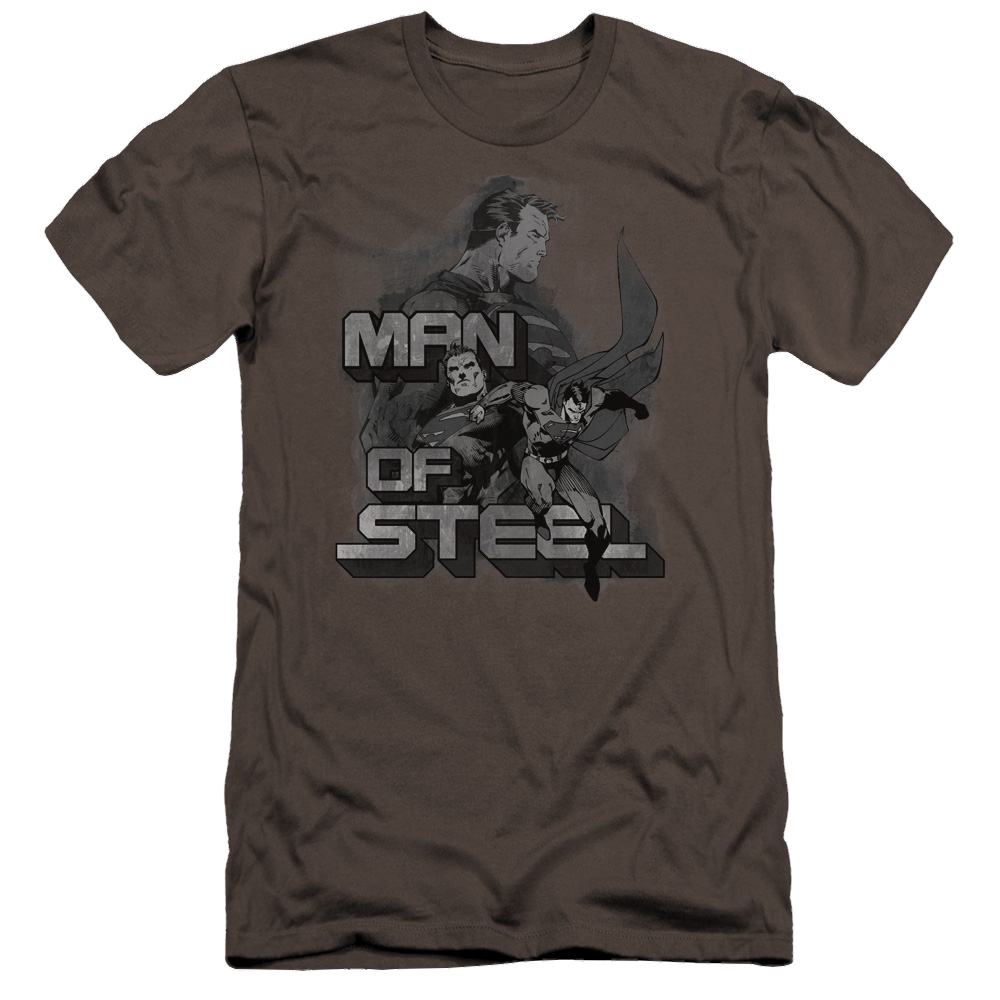 Superman Steel Poses - Men's Premium Slim Fit T-Shirt Men's Premium Slim Fit T-Shirt Superman