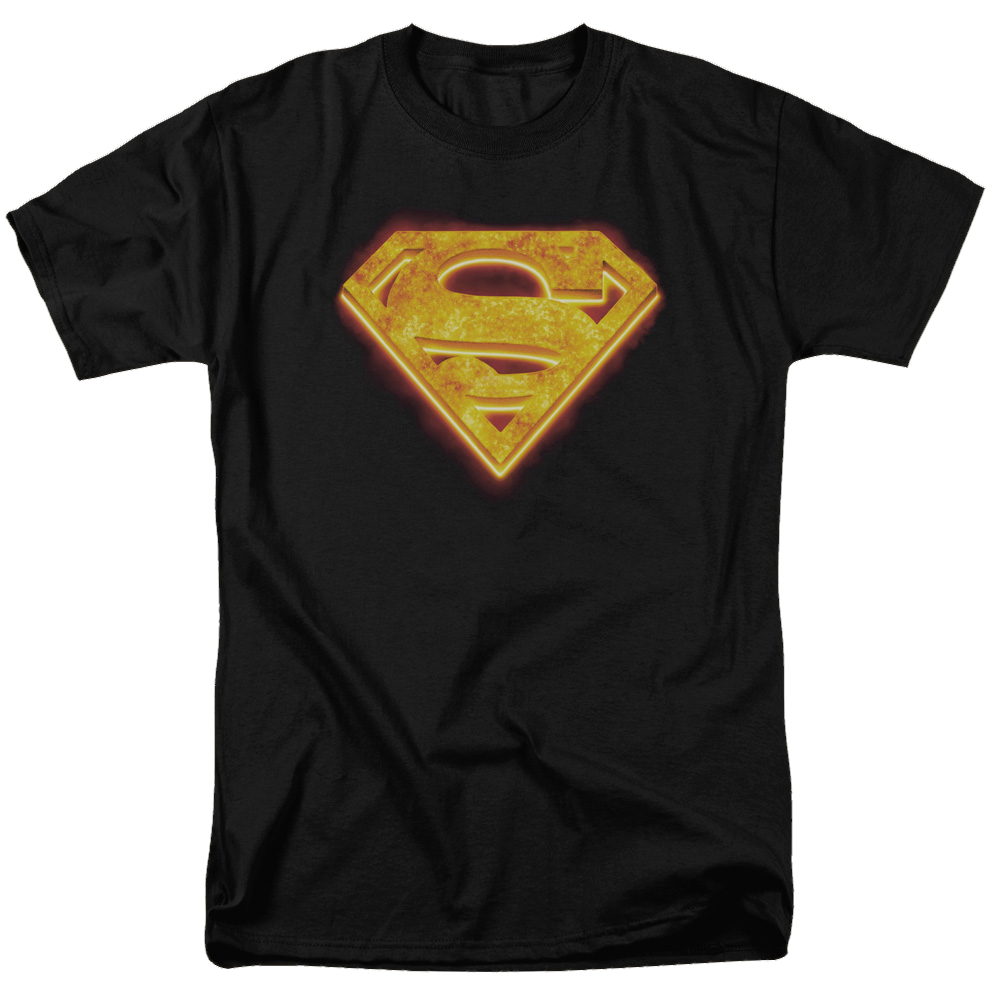 Superman Hot Steel Shield - Men's Regular Fit T-Shirt Men's Regular Fit T-Shirt Superman